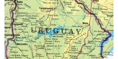 Карта Уругвай