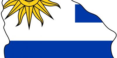 Карта знаме на Уругвай