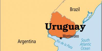 Уругвай карта на столицата